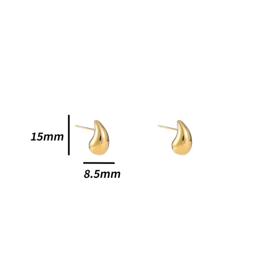 Oorbellen Hailey Drop 15 mm goud