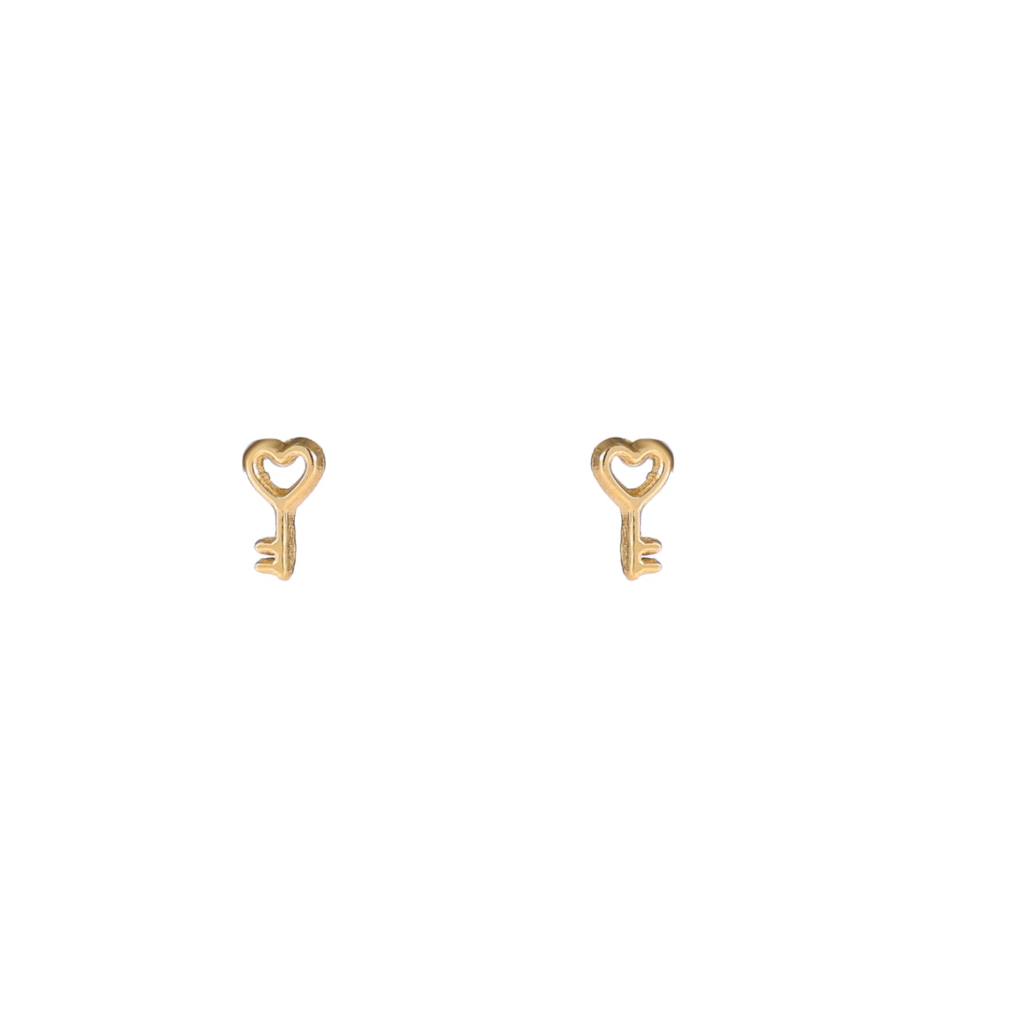 Oorbellen Heart Key goud