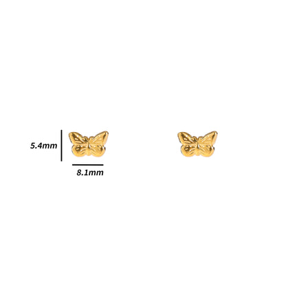 Oorbellen Butterfly stud goud
