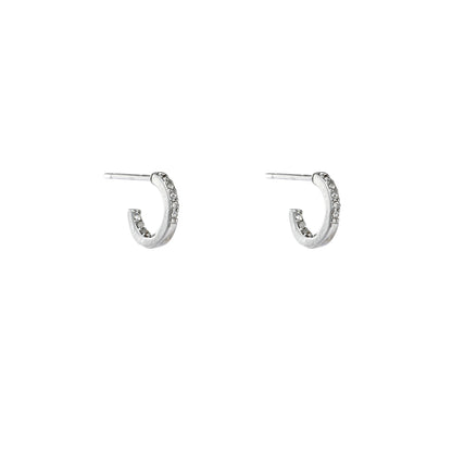 Oorbellen Stones inside out Hoop zilver