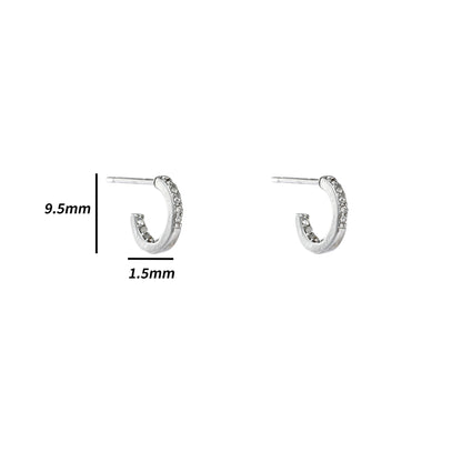 Oorbellen Stones inside out Hoop zilver