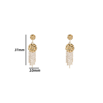 Oorbellen Small Hammered Dangle