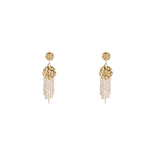 Oorbellen Small Hammered Dangle