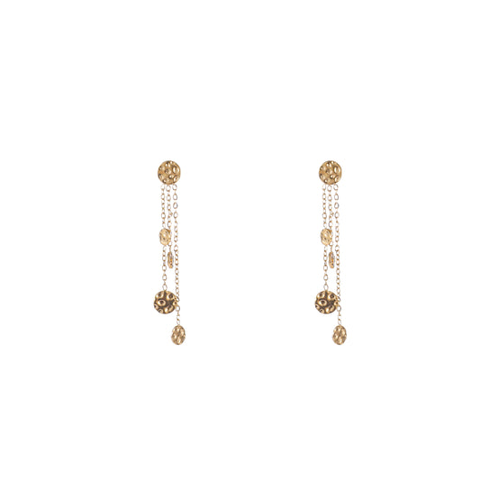 Oorbellen Hammered Rounds Dangle