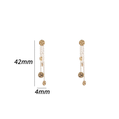 Oorbellen Hammered Rounds Dangle