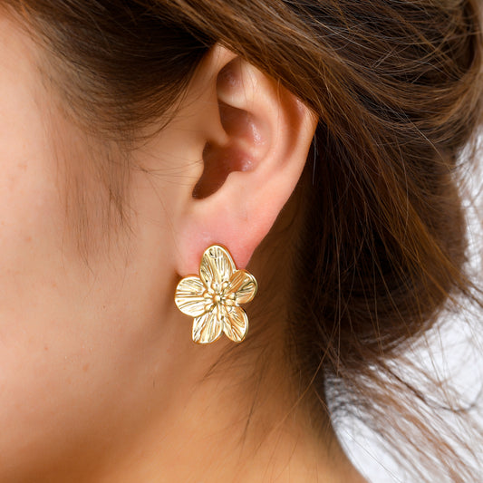Oorbellen Full Flower Small goud