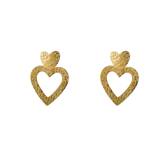 Oorbellen Big Heart Dangle