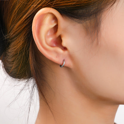 Oorbellen Basic Hoop - 6mm zilver