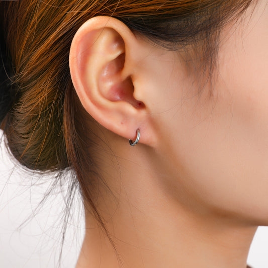 Oorbellen Basic Hoop - 6mm zilver