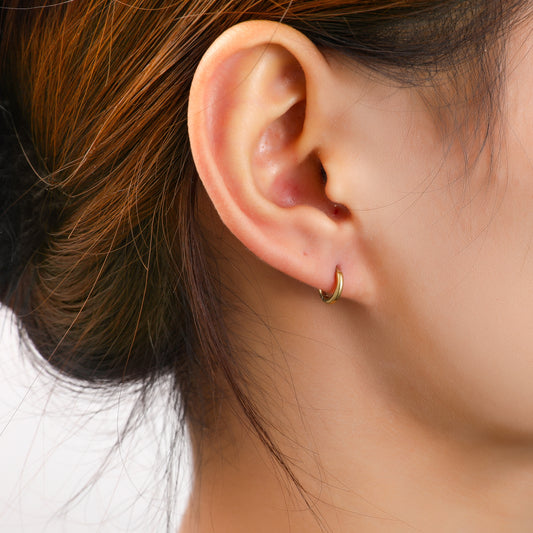Oorbellen Basic Hoop 6mm goud