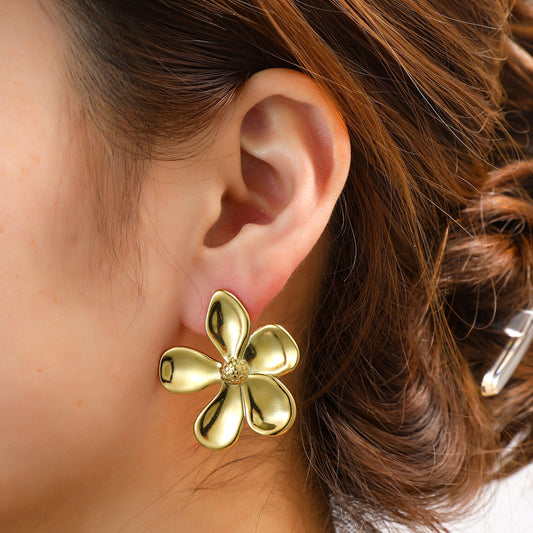 Oorbellen Flower goud
