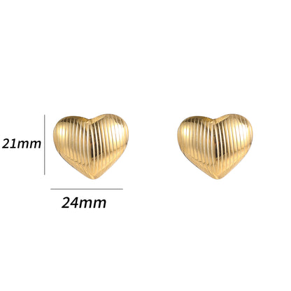 Oorbellen Big Heart goud
