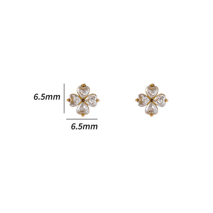 Oorbellen Stone Clover Stud