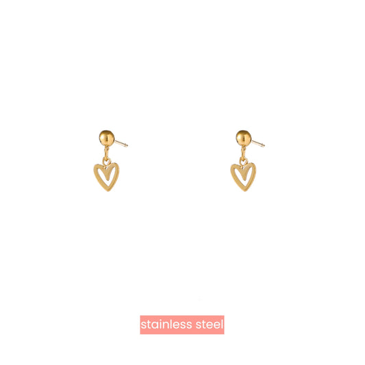 Oorbellen Heart stud goud