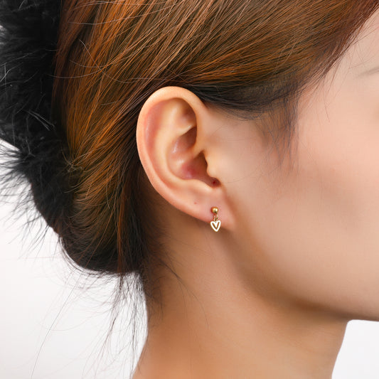 Oorbellen Heart stud goud
