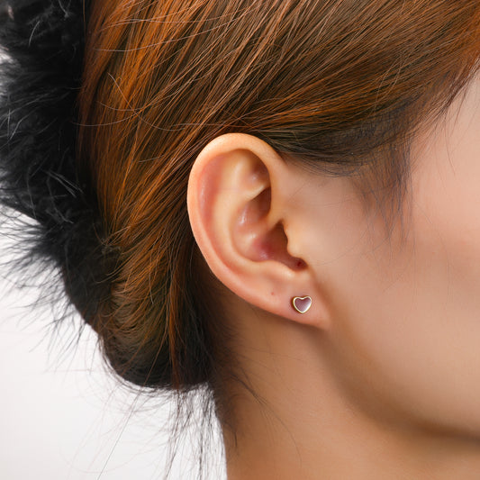 Oorbellen Red Heart Stud