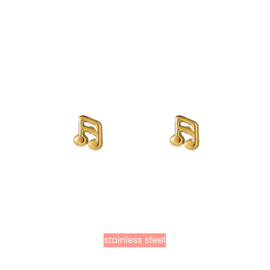 Oorbellen Music Note goud
