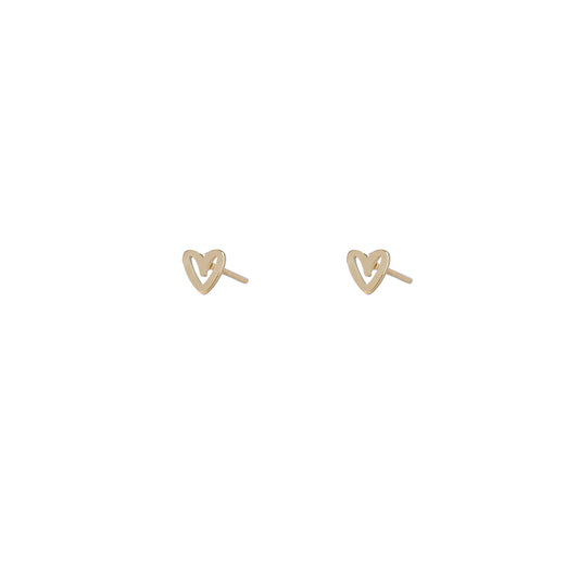 Oorbellen Open Heart goud
