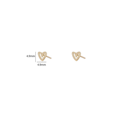 Oorbellen Open Heart goud
