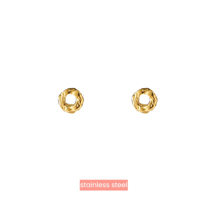 Oorbellen Round Stud goud