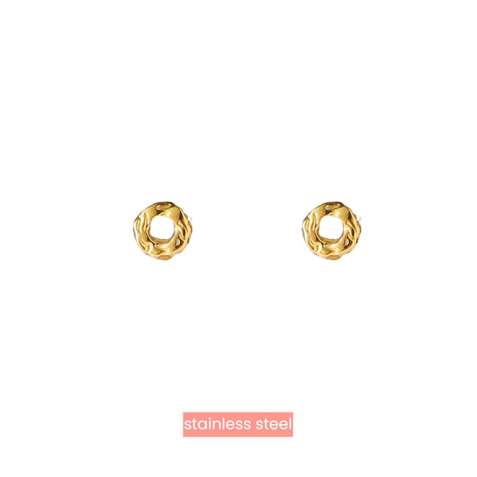 Oorbellen Round Stud goud
