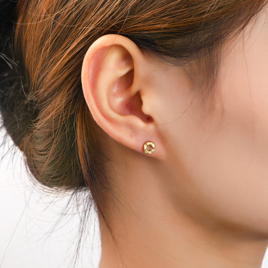 Oorbellen Round Stud goud