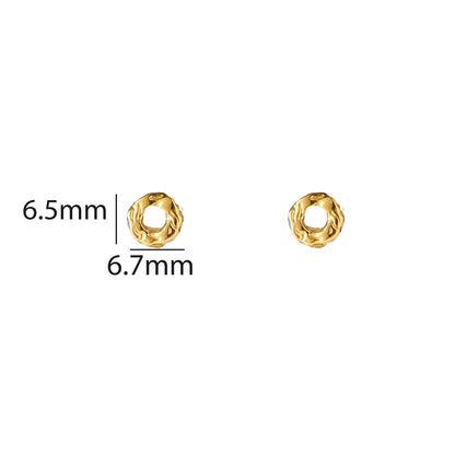 Oorbellen Round Stud goud