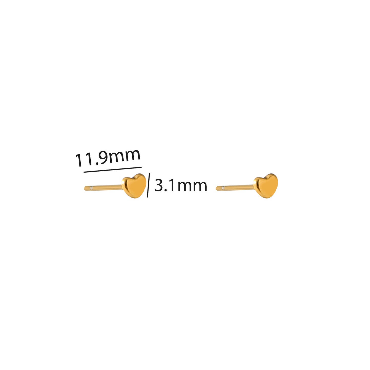 Oorbellen Mini Hearts goud