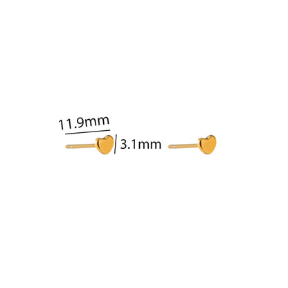 Oorbellen Mini Hearts goud