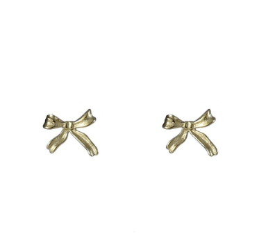 Oorbellen Bow stud goud