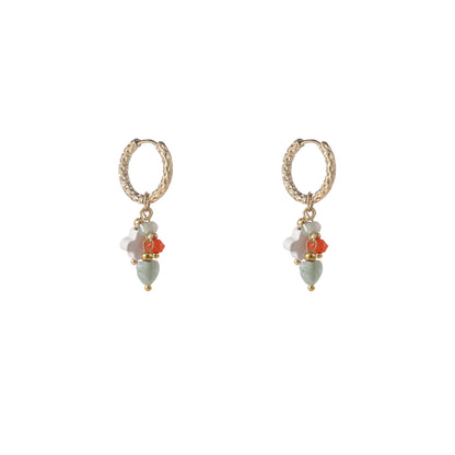 Oorbellen Summer hoop Turkoois