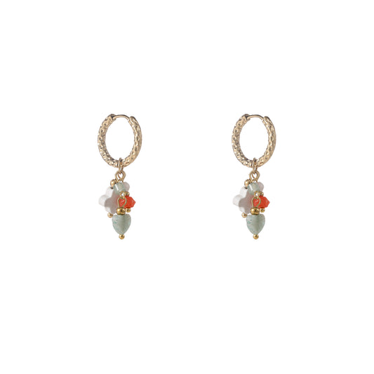 Oorbellen Summer hoop Turkoois