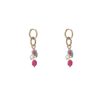 Oorbellen Summer Hoop Fuchsia