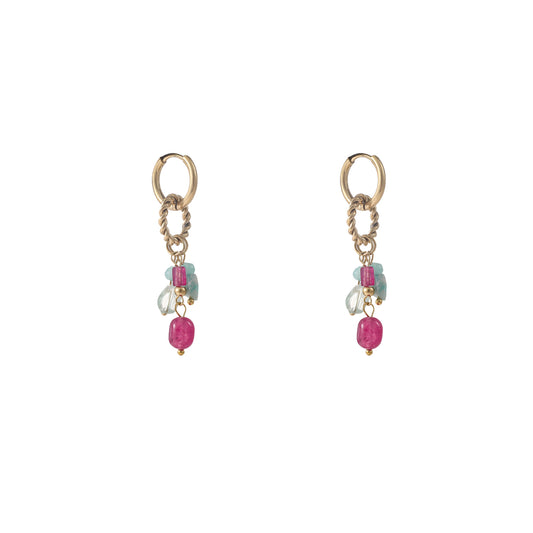 Oorbellen Summer Hoop Fuchsia