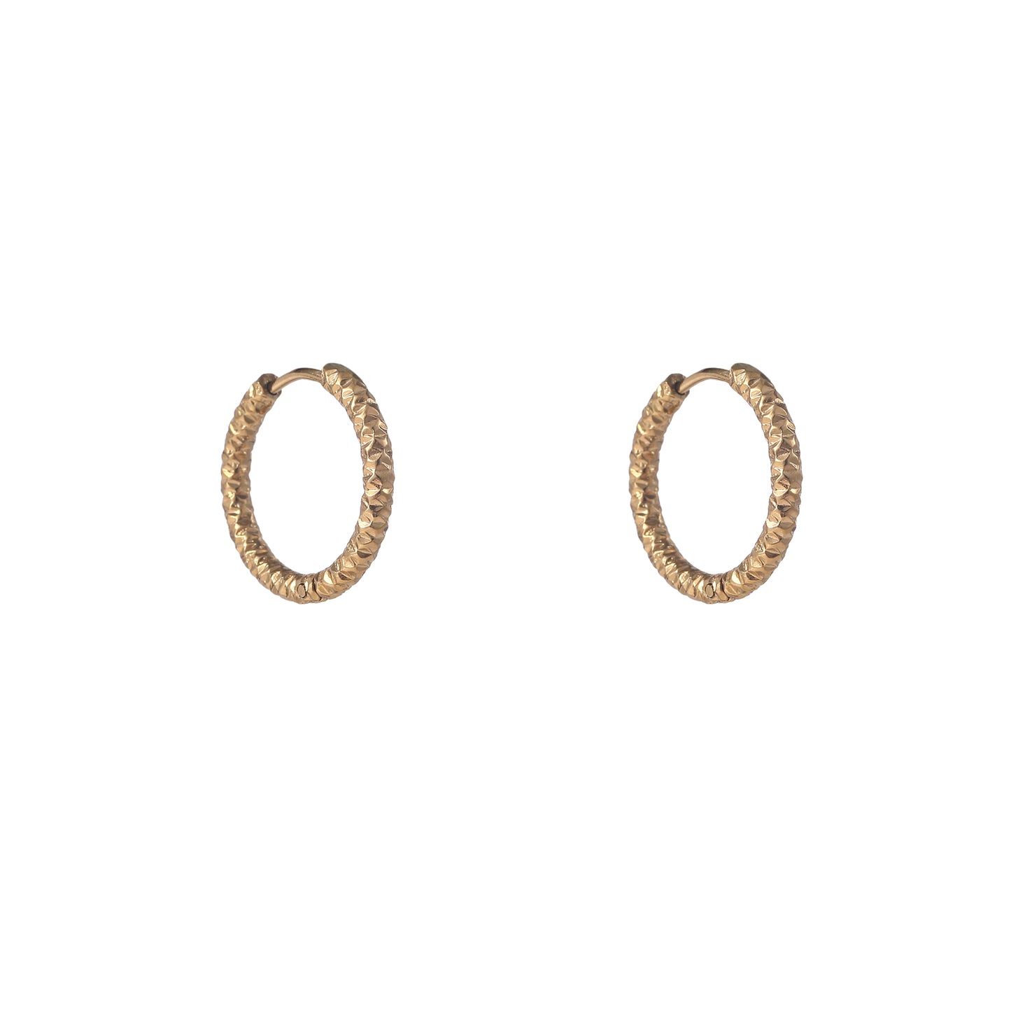 Oorbellen Hammered Hoop 17 mm