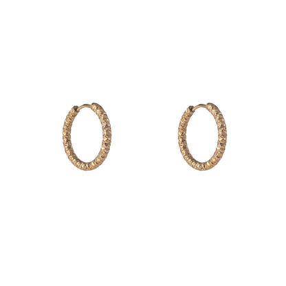 Oorbellen Hammered Hoop 17 mm