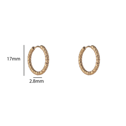 Oorbellen Hammered Hoop 17 mm
