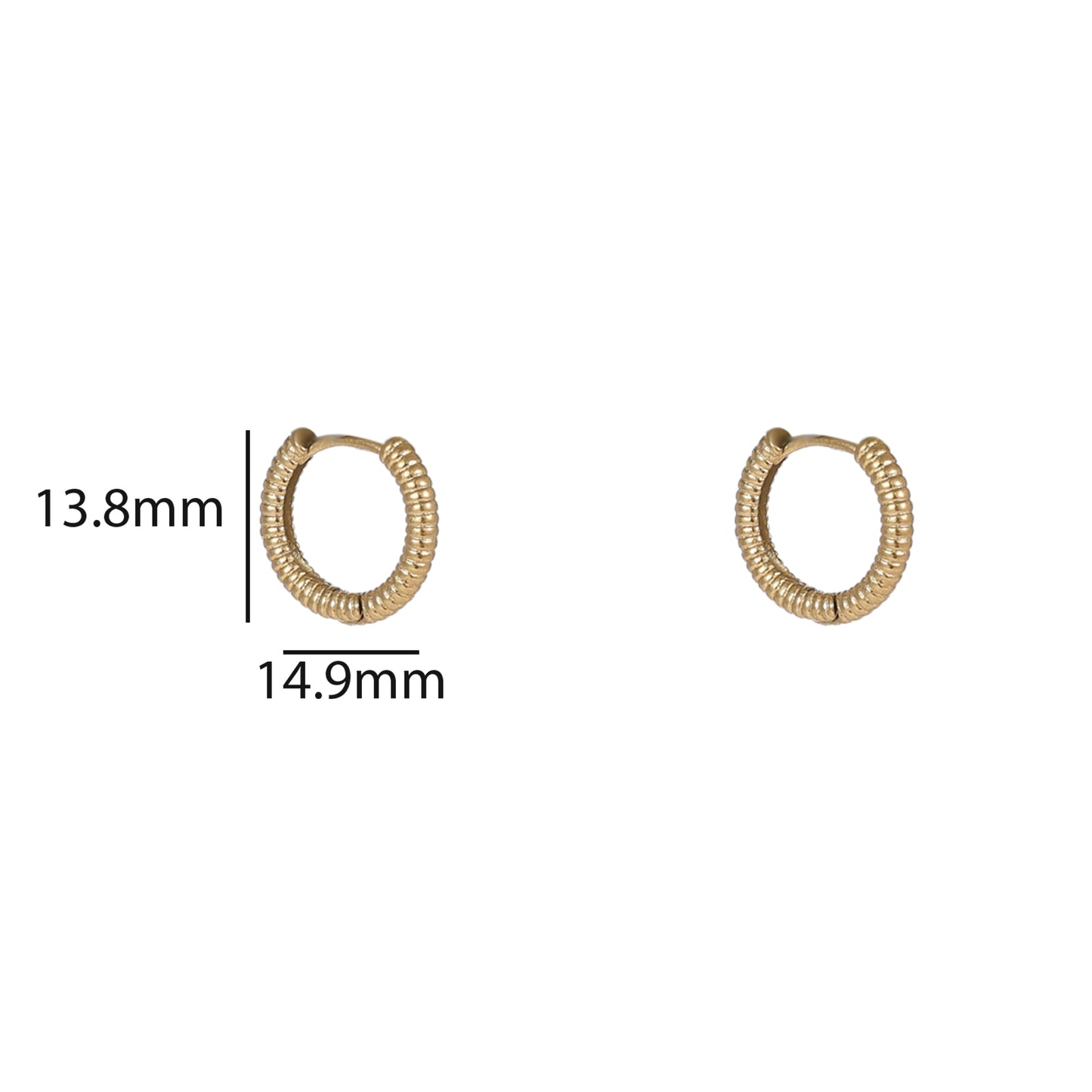 Oorbellen Propeller Hoop 12 mm