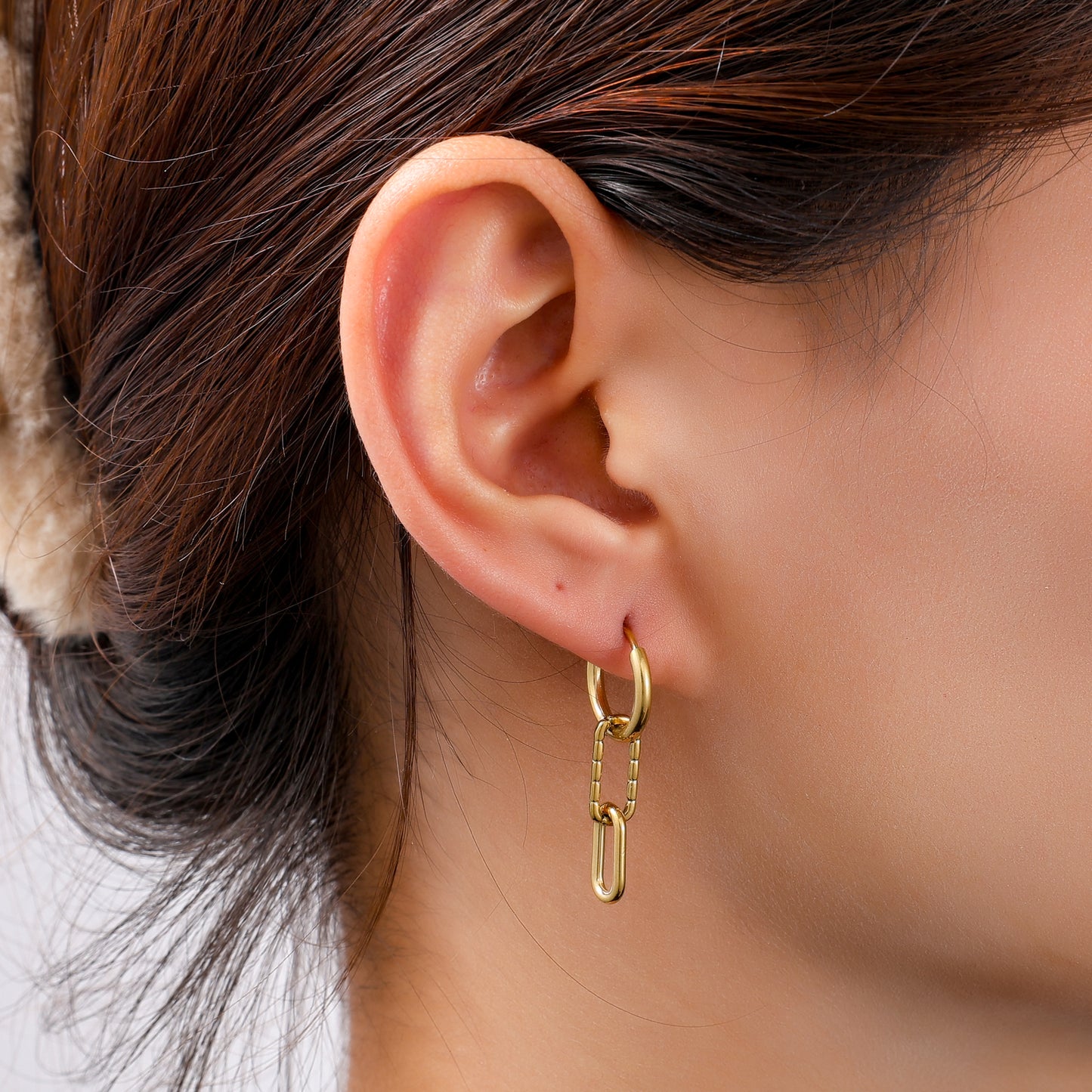 Oorbellen Double Link Hoop