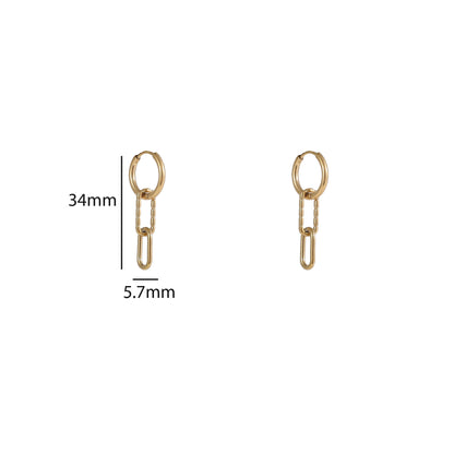 Oorbellen Double Link Hoop