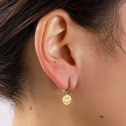 Oorbellen Smiley Hoop