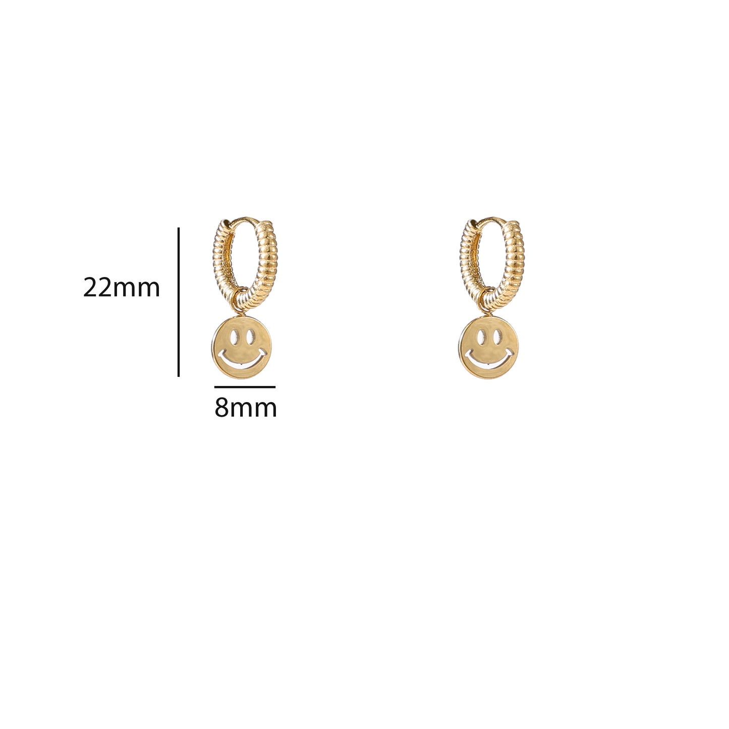 Oorbellen Smiley Hoop