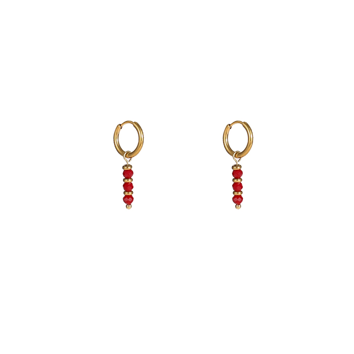 Oorbelle Triple Bead burgundy