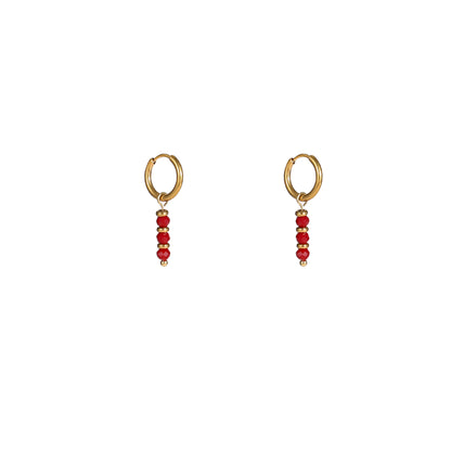 Oorbelle Triple Bead burgundy