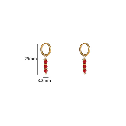 Oorbelle Triple Bead burgundy
