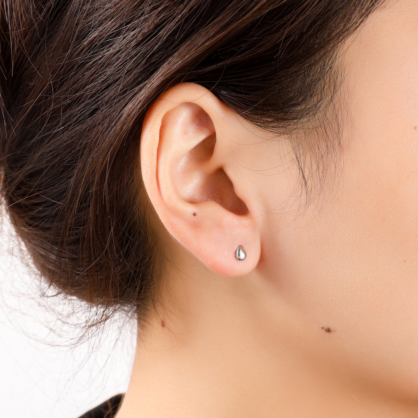 Oorbellen Drop Stud mini zilver