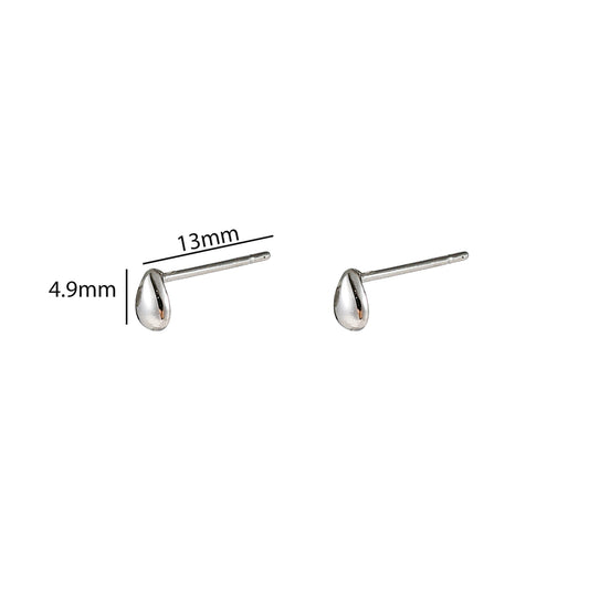 Oorbellen Drop Stud mini zilver