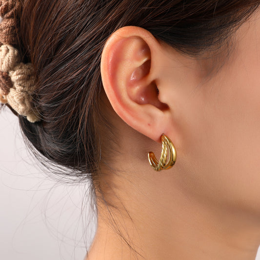 Oorbellen Two Way Twisted hoop