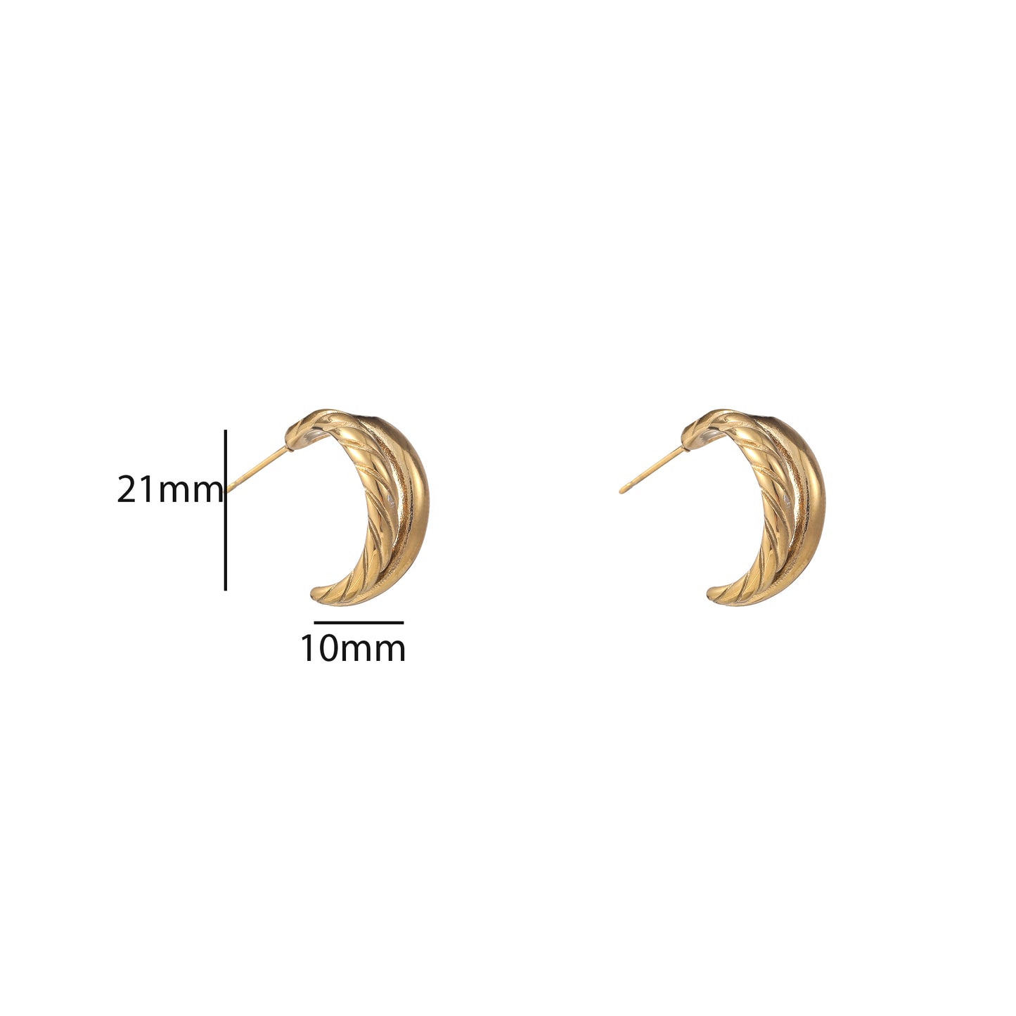 Oorbellen Two Way Twisted hoop