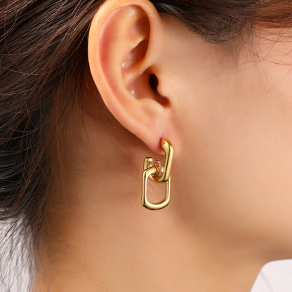 Oorbellen Open Square Hoop